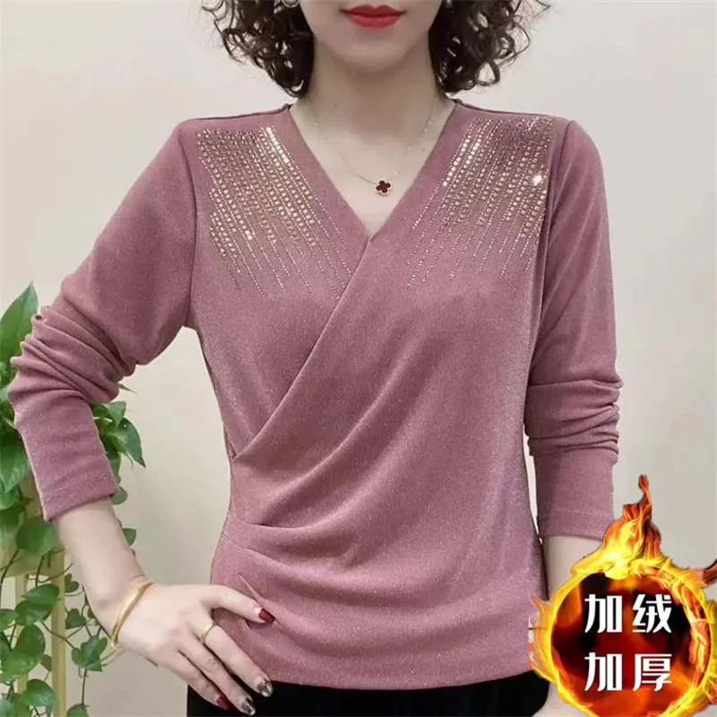 Женская осенне-зимняя Новинка 2024 одежда для Джокера теплая блузка