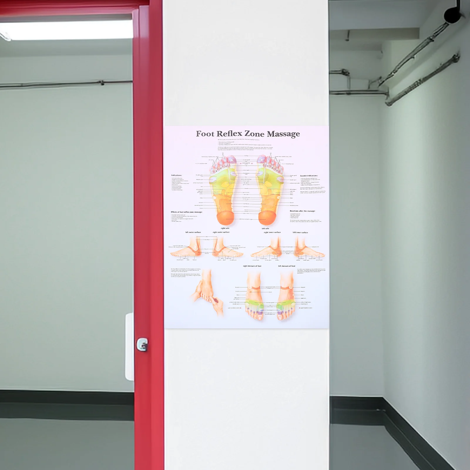 Плакат с рефлексологией ног декоративная картина/подвесная картина диаграммы