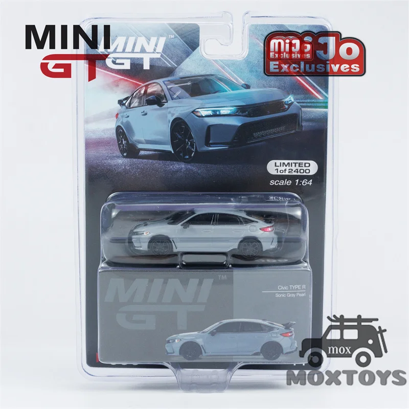 Коллекция 2023 года литой автомобиль MINI GT Mijo Exclusive 1:64 Civic Type R Sonic grey Pearl