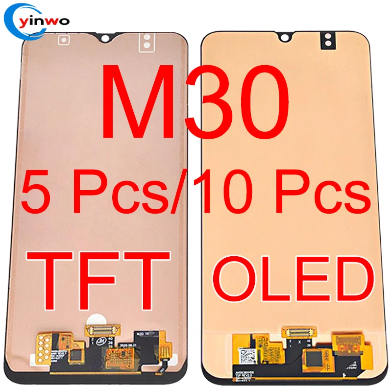 

5/10 шт. оптом OLED TFT для Samsung Galaxy M30 LCD M305 с сенсорной панелью экрана дигитайзера в сборе