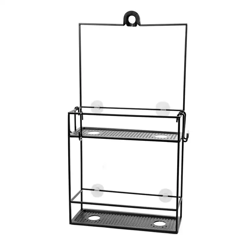 

Two Shelf Shower Caddy, Black