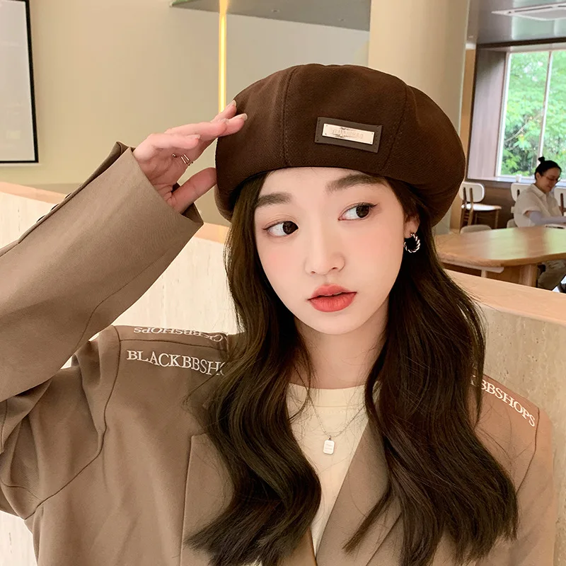 

2023 Octagonal Cap Children Qiu Han Edition Joker Fashion Beret Leather Cloth To Restore Ancient Ways The Painter Hat