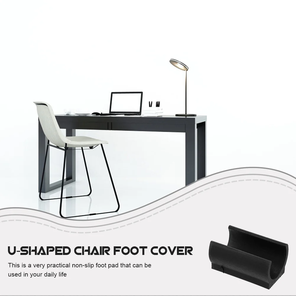 

25 Pcs Plastic Chair Leg Caps U-Shaped Tube Sleeve Tube Clamp Floor Protectors
