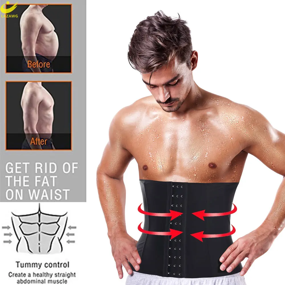 LAZAWG Waist Trainer for Men Weight Loss Belt Slimming Belly Belt Fitness Band Ladies Tummy Control Straps Body Shaper Sport