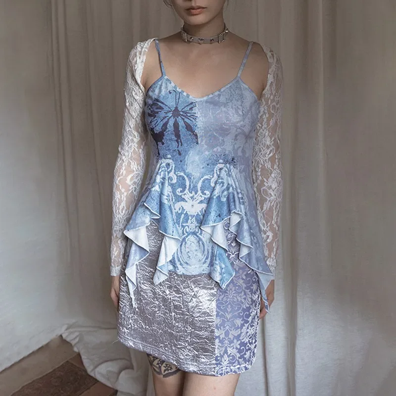 Винтажная Майка Karrram Y2k топы в японском стиле Харадзюку майки 1920-х годов