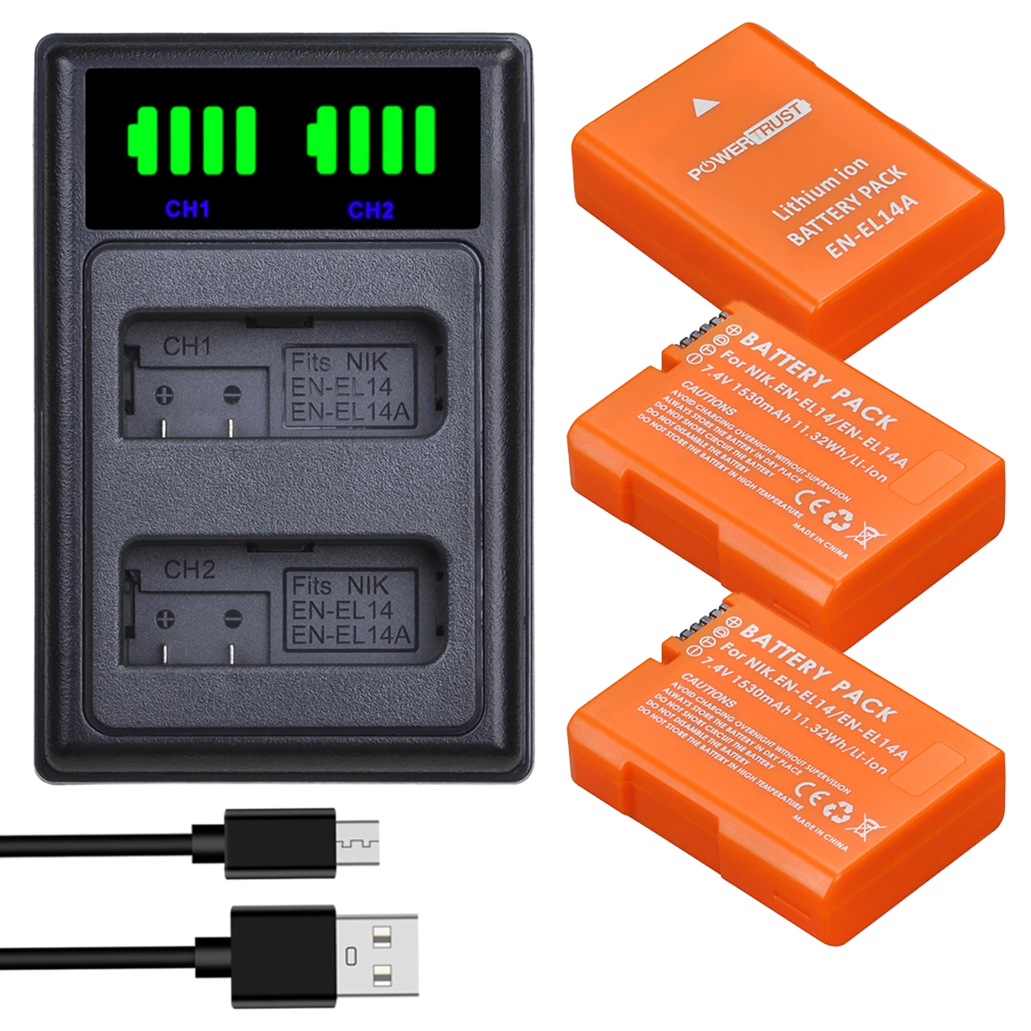 Зарядное устройство для Nikon D3100 D3200 D3300 D5100 D5200 D5300 P7000