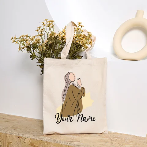 Женская холщовая сумка-тоут с принтом в ассортименте