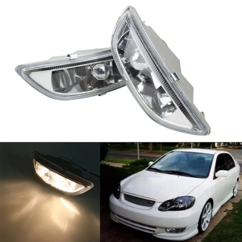 

A Pair Car Auto Front Bumper Fog Lights DRL Driving Lamps For Toyota For Corolla 2001-2002 Front Bumper Fog Lamp With Bulb
