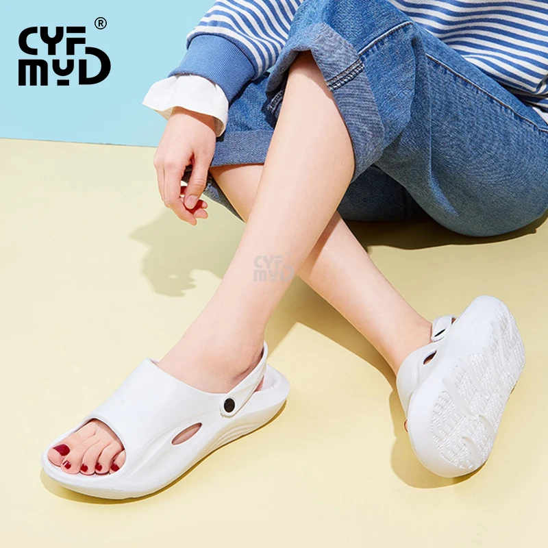 Women's Home Slippers Sturdy Sole Summer 2023 New Shoe for Woman Outdoor Non-slip Sandlas Wear-resistant Comfortable Slides