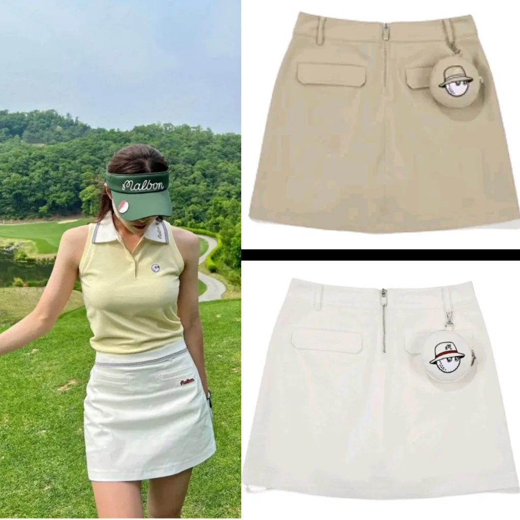 

2022 New Korean Golf Dress Womens Skirt Sports Breathable Slim A-line Golf Skirt Small Ball Bag Golf Short Skirt Pants