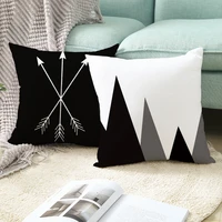 luanqi black and white geometric patterns cushion covers polyester pillow case 45x45 cm decorative sofa cushions pillow cover