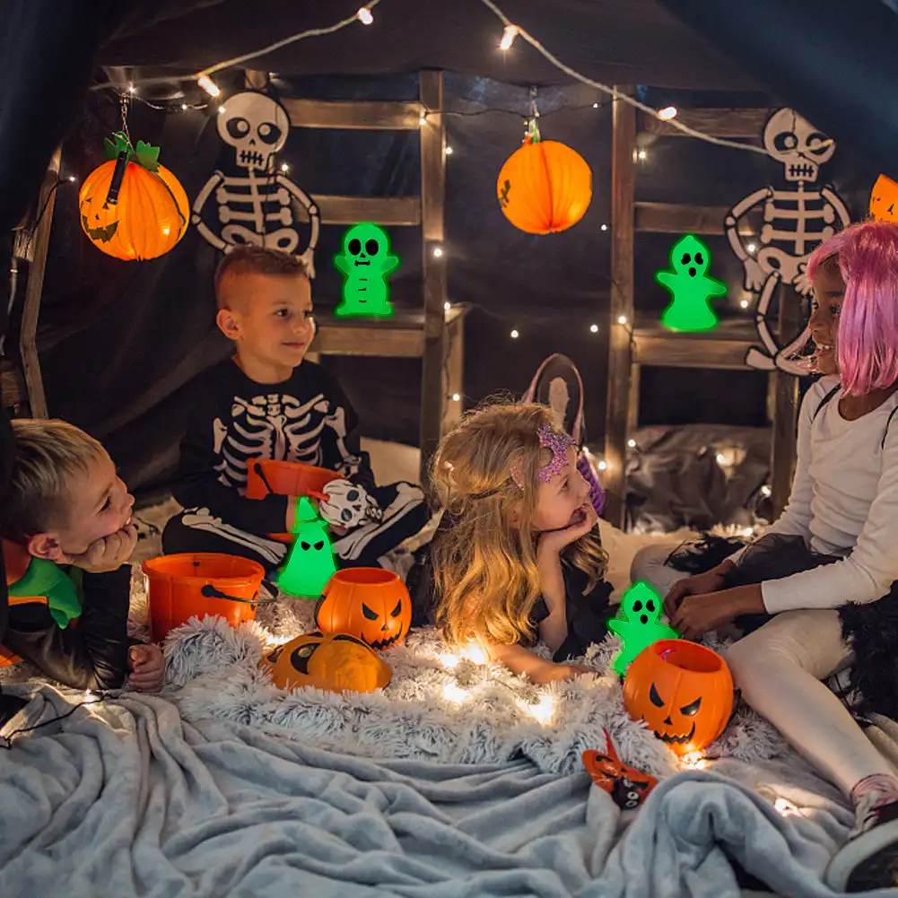 4 шт./компл. светящиеся миниатюры мини-фигурки в темноте Хэллоуин со