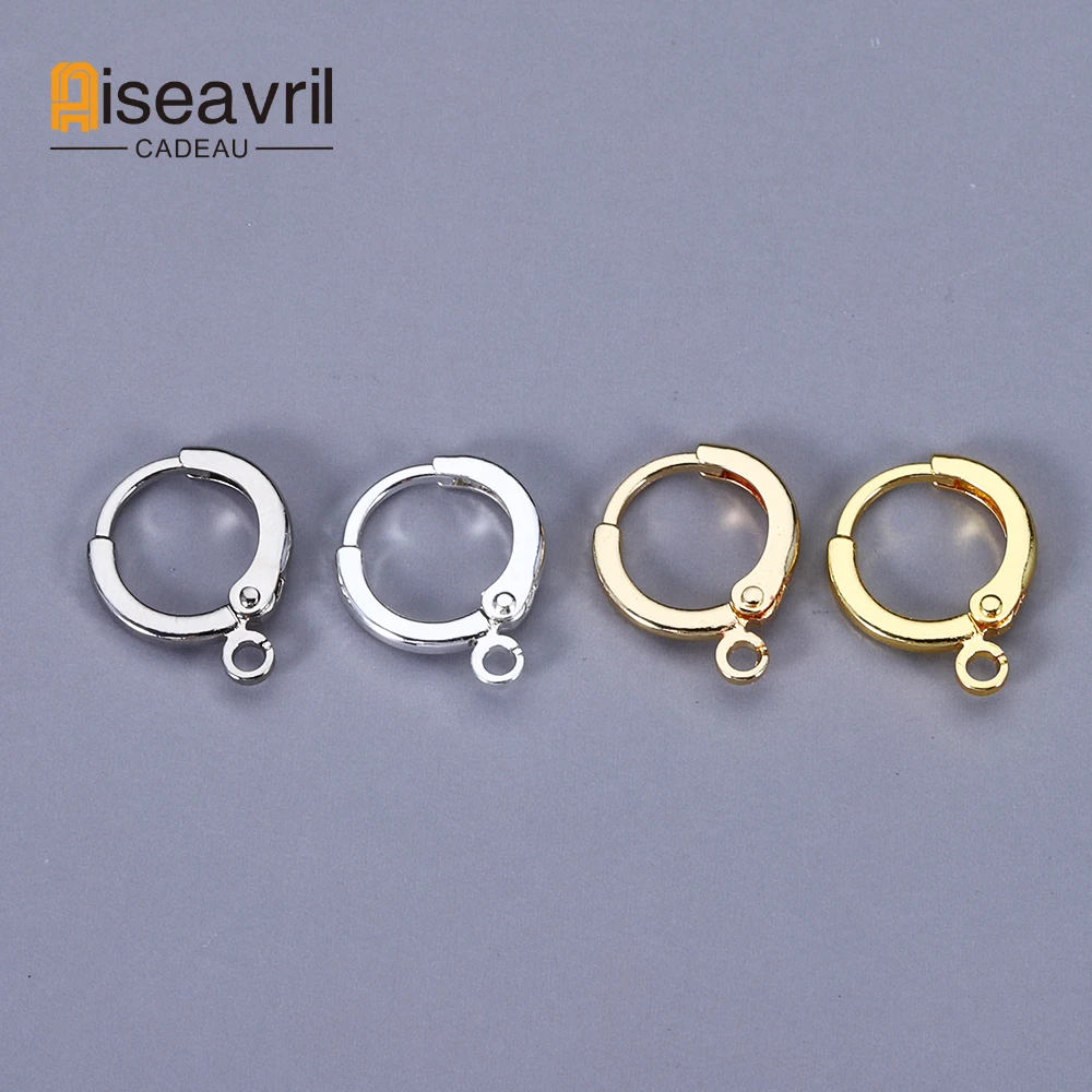 

30pcs 14K 18K Gold Silver Color French Earring Hook Earwire Earrings Clasp Base Fitting for DIY Jewelry Making Accessories