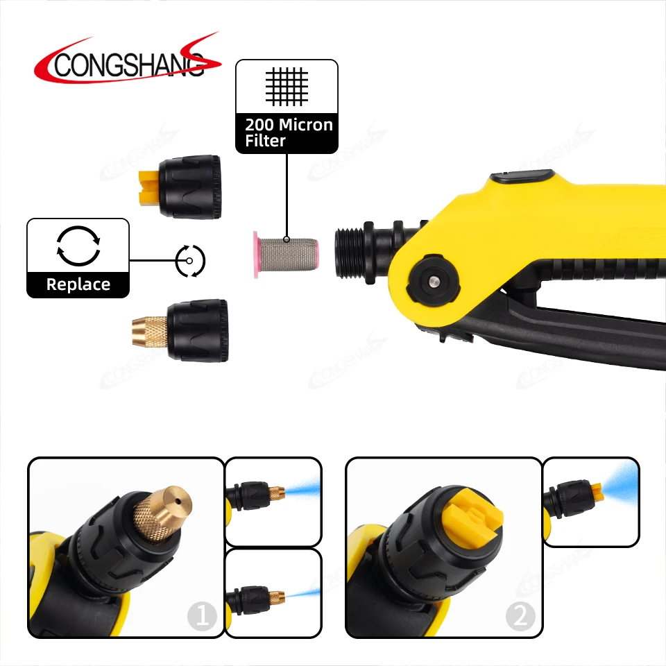 CONGSHANG Резервуар из нержавеющей стали объемом 19 л 5 галлонов с системой