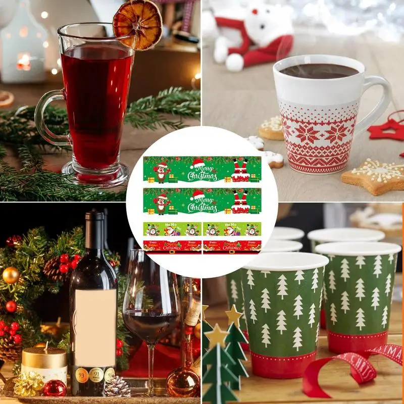 Рождественские этикетки для бутылок с водой 6 шт. рождественские наклейки