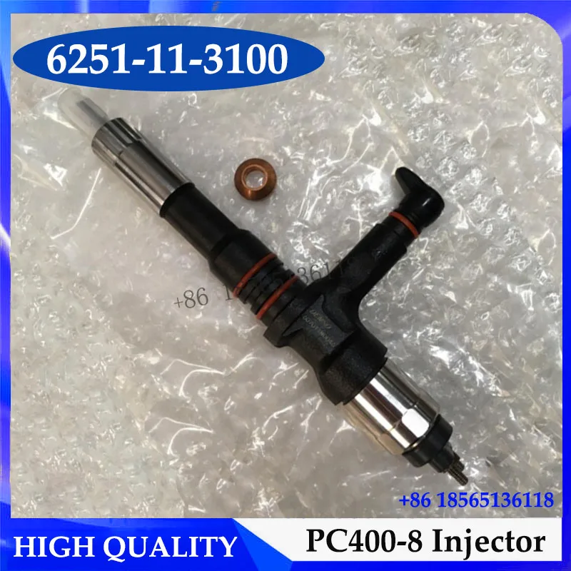 

100% новый дизельный топливный инжектор общей топливной магистрали 6156-11-3300 095000-1211 для экскаватора Komatsu