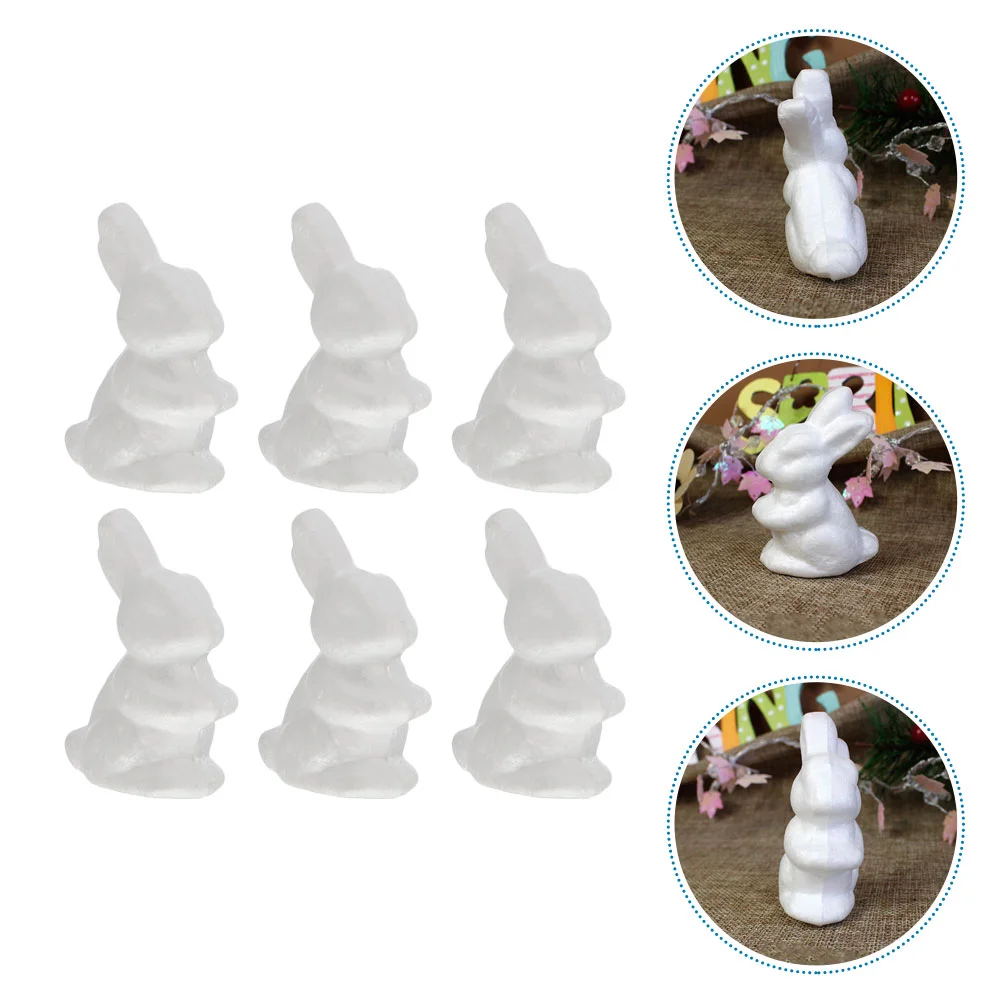 

Styrofoam Foam Rabbit Bunny Craft Crafts Shapes Polystyrene Diy White Animal Figurine Shape Easter Mould Modeling Sculpture