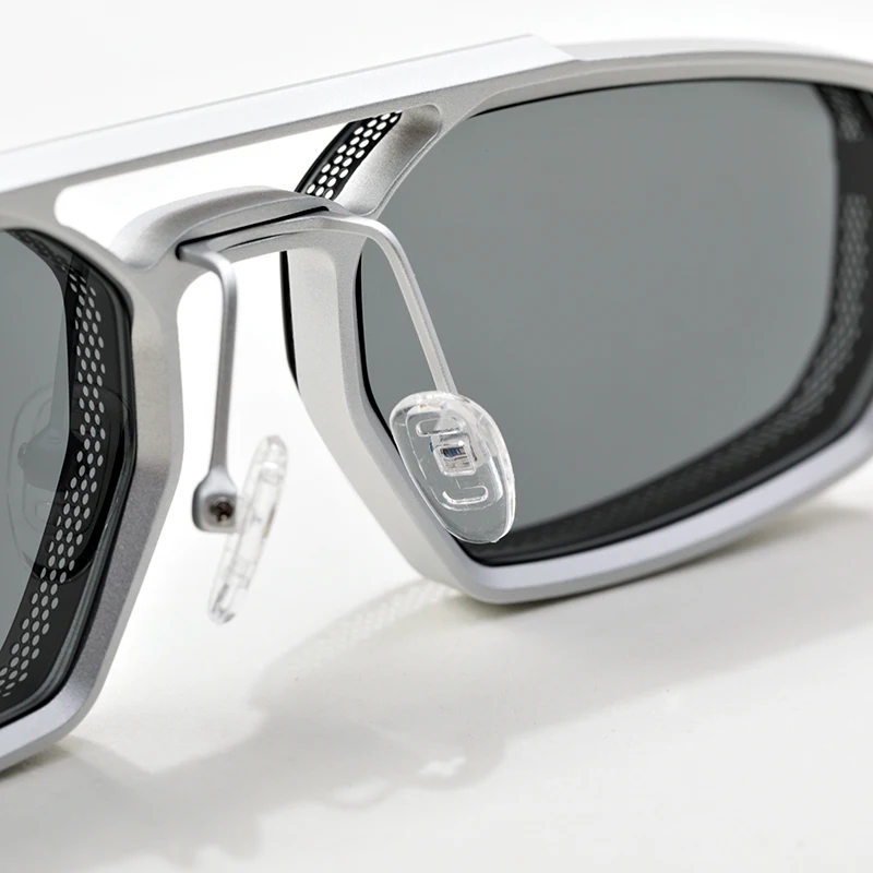 Женские и мужские очки с двойным мостиком цветные солнцезащитные из сплава