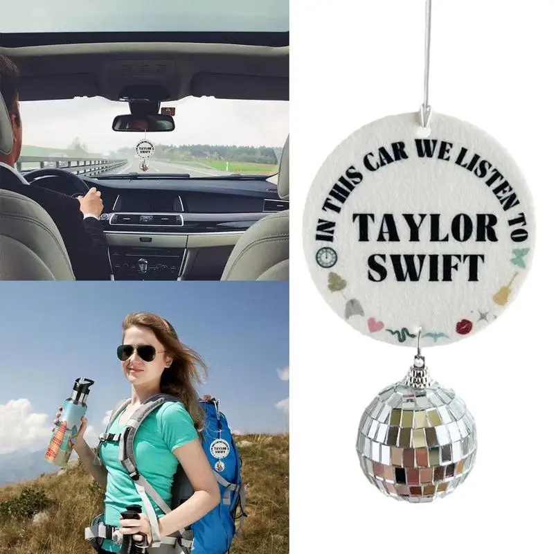 

Автомобильный дискошар, украшение, новый модный дискошар, подвеска для зеркала заднего вида, автомобильный милый качающийся дискотечный шар, украшения