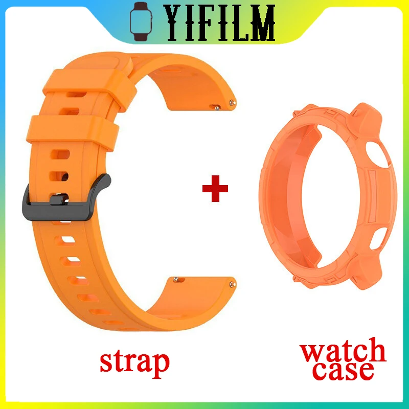 

1pcs Silicone Strap + 1pcs Protective Case For Coros PACE 2 Watchband Bracelet Accessories WristBand PACE2 Watch Band Soft Shell