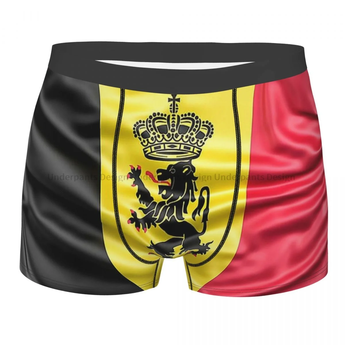

National Flag Copy Of Belgium Underpants Breathbale Panties Men's Underwear Print Shorts Boxer Briefs