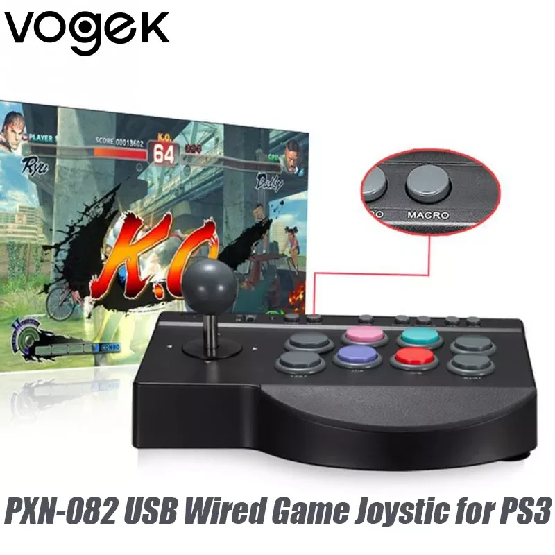 

PXN-082 USB Проводная Игра Joystic для PS3/PS4/Xbox one/ПК геймпад, игровой контроллер для аркадных файтингов, джойстик, геймпад