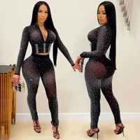 two piece set women sexy club outfits 2 piece trouser sets summer tracksuit women pant suits rave luxury designer y2k clothing