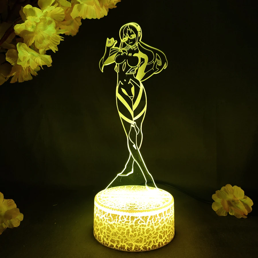 

3D Anime EVA Figurine Ayanami Rei Manga Art Lamp Home Room Decoration Night Light LED Bedside Decor Otaku Friends Birthday Gift