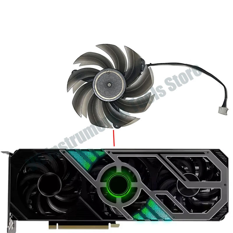 Фото НОВЫЙ Вентилятор охлаждения для видеокарт 83 мм RTX 3060TI 3070 3080 GPU, совместимый с PALIT RTX 3060TI 3070 3080 3080TI 3090 GamingPro №5