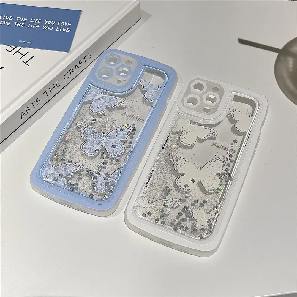 Блестящий динамический жидкий Мягкий силиконовый чехол для телефона iPhone 13 12 11 Pro