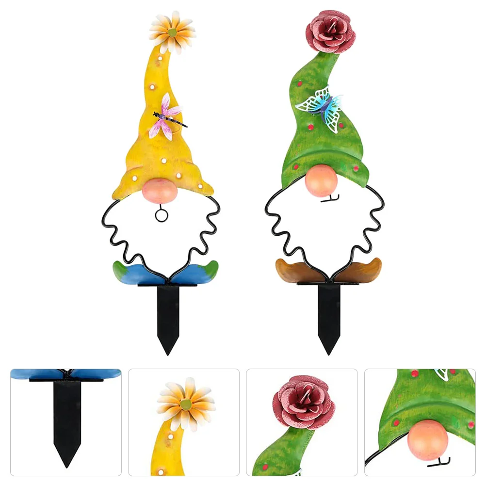 

Gnome Stakes Yard Stake Garden Metal Decoration Ground Signs Insert Sign Elf Outdoor Gnomes Halloweenart Silhouette Christmas