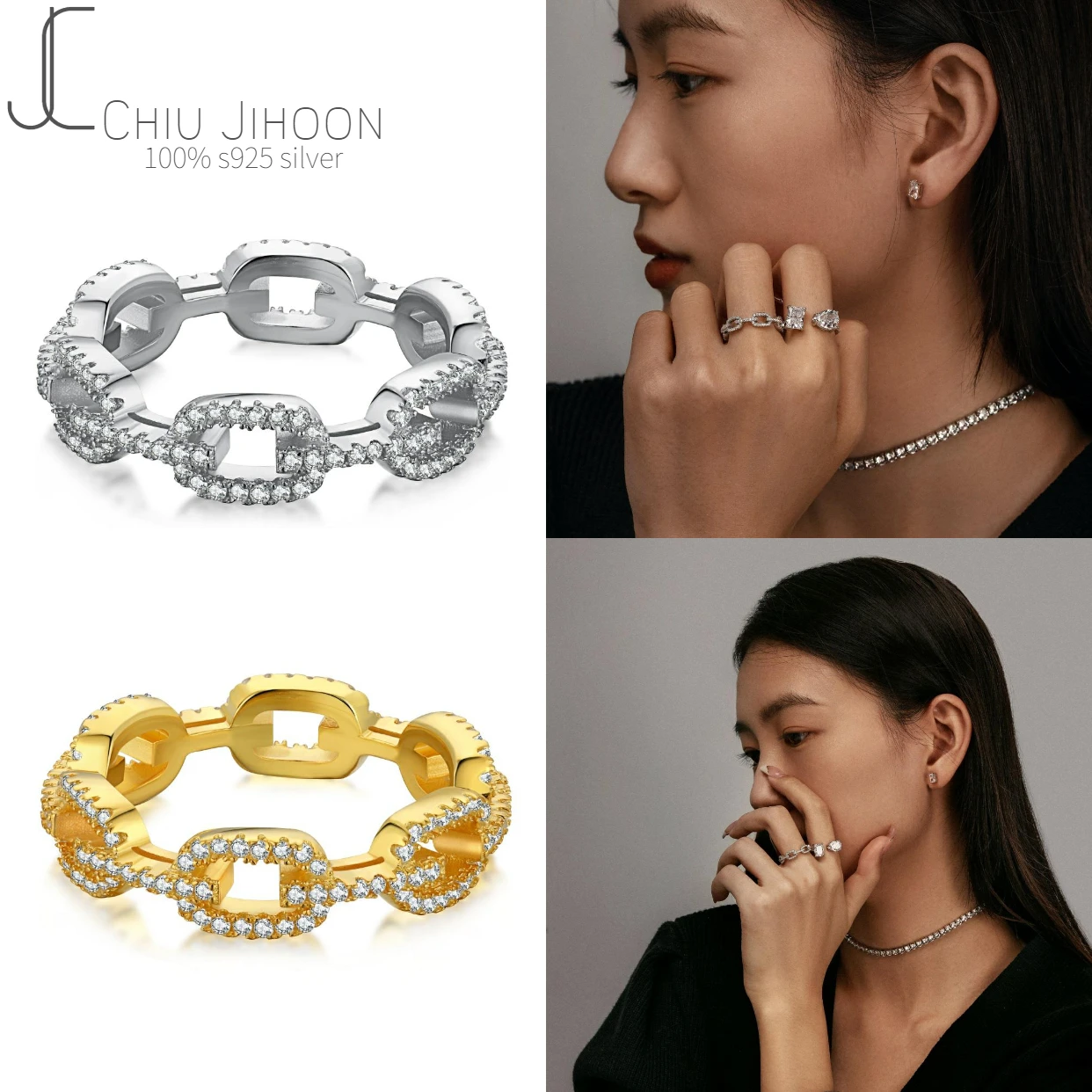 

Женское кольцо из серебра 925 пробы, в европейском и американском стиле