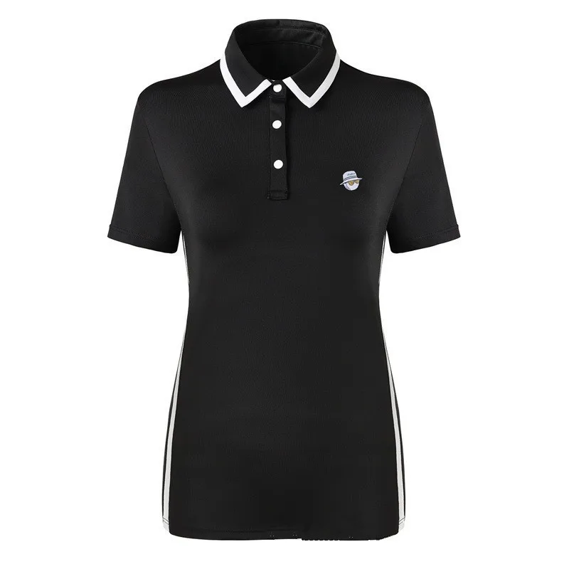 Summer Women's Golf T-shirt Elastic Fast Dry Ladies Golf Polo Shirt Sport Slim Short Sleeve Top Woman High Quality Golf Clothing