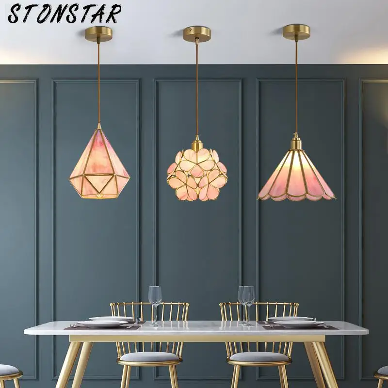 

Светодиодная люстра из цветного стекла, современная лампа для столовой, гостиной, спальни, квартиры, коридора, бара, подвесное комнатное осв...