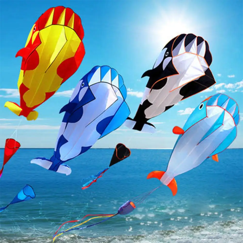 

Large soft dolphin kite ripstop nylon outdoor toys flying octopus kite factory alien inflatable Outing outdoor game toy big kite
