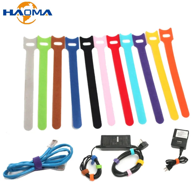 

50Pcs Reusable T-type Cable Tie Wire Cord Organizer Length 150/200mm Colorful Computer Data Cable Power Data Cable Tie Straps