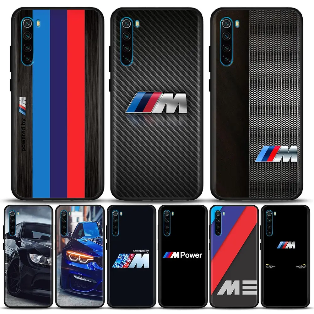 

Blue Red Line Sport Car B-BMW-Male M-Power Phone Case For Xiaomi Redmi 9 9C NFC 9T 10 10C 6 8 A K40 K50 Pro Plus Soft Cover Case