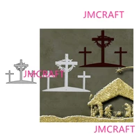 jmcraft 2022 new night church cross happy easter metal cutting dies diy scrapbook handmade paper craft metal steel template dies