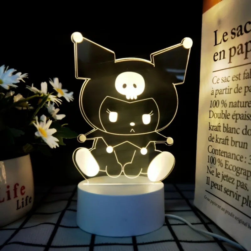 Kawaii Cinnamoroll Hello Kitty Kuromi Pochacco ночник Sanrio Girly Heart креативная рождественская настольная