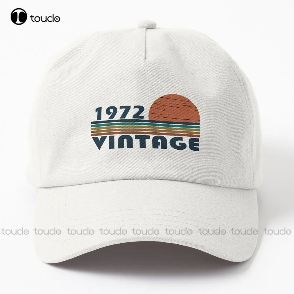 

Vintage 1972 Birthday Dad Hat Womens Hats Baseball Caps Outdoor Simple Vintag Visor Casual Caps Hip Hop Trucker Hats Sun Hats