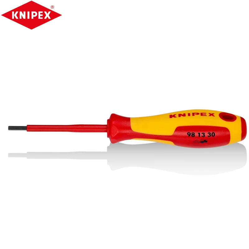 

KNIPEX 98 13 30 Screwdriver For Hexagon Socket Screws Handle Design Prevents Rolling High Quality Materials Simple Operation