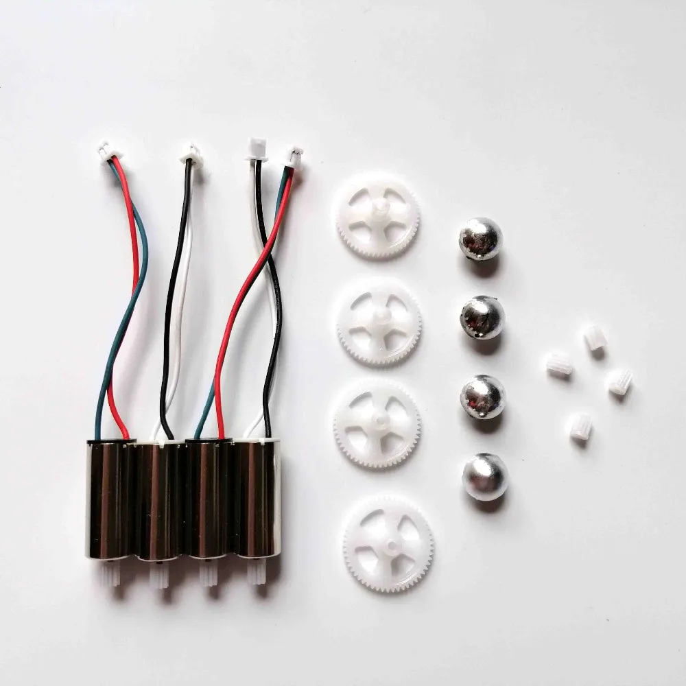 2 пары моторов для дрона CW CCW + 4 шестерни + 4 крышки лезвия + шестерни двигателя 4 шт. для Syma X56 X56W складной Радиоуправляемый квадрокоптер