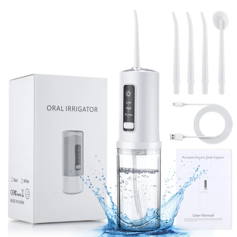 

Portable Dental Oral Irrigator Water Flosser Sprayer Electric Teeth Cleaner Plaque Stain Tartar Eliminator Tooth Whitening Tool