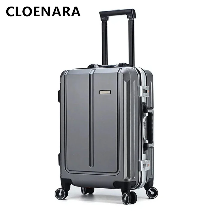 

COLENARA 20"24"Inch High-quality Luggage Men's Fashion Aluminum Alloy Frame Business Trolley Case Rotating Rolling Suitcase