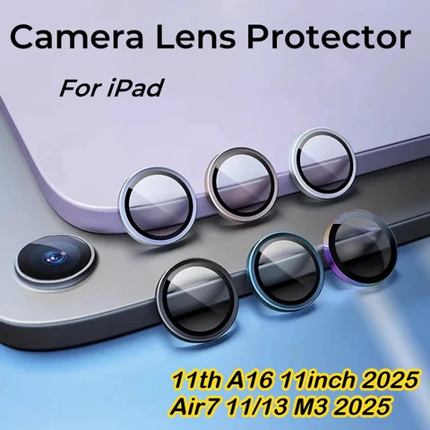 Новое Металлическое Кольцо Для Камеры + Защитное Стекло Для Объектива Для Apple iPad A16 10.9' Air7 11 13 M3 4/5/6 Mini 7/6 -...