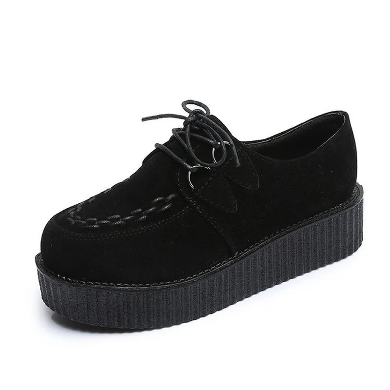 

Comemore Casual Shoes Woman Plus Size Sneakers Women Shoes Ladies Platform Shoe 2022 Lace-up Women Flats Retro Female Loafers 41