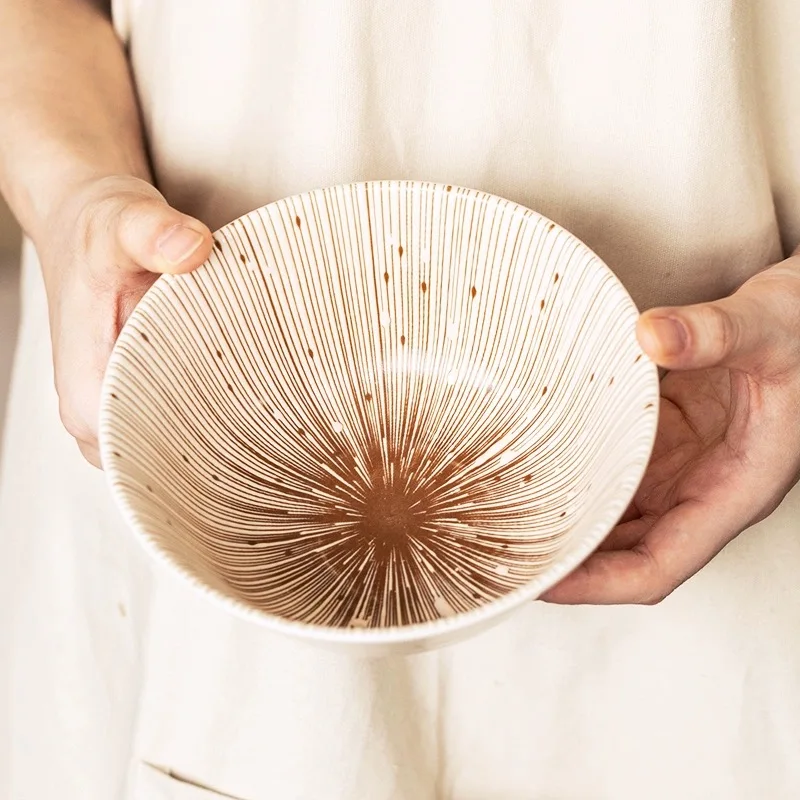 Керамическая обеденная тарелка в японском стиле тысяча сегментов 10 трав бытовые