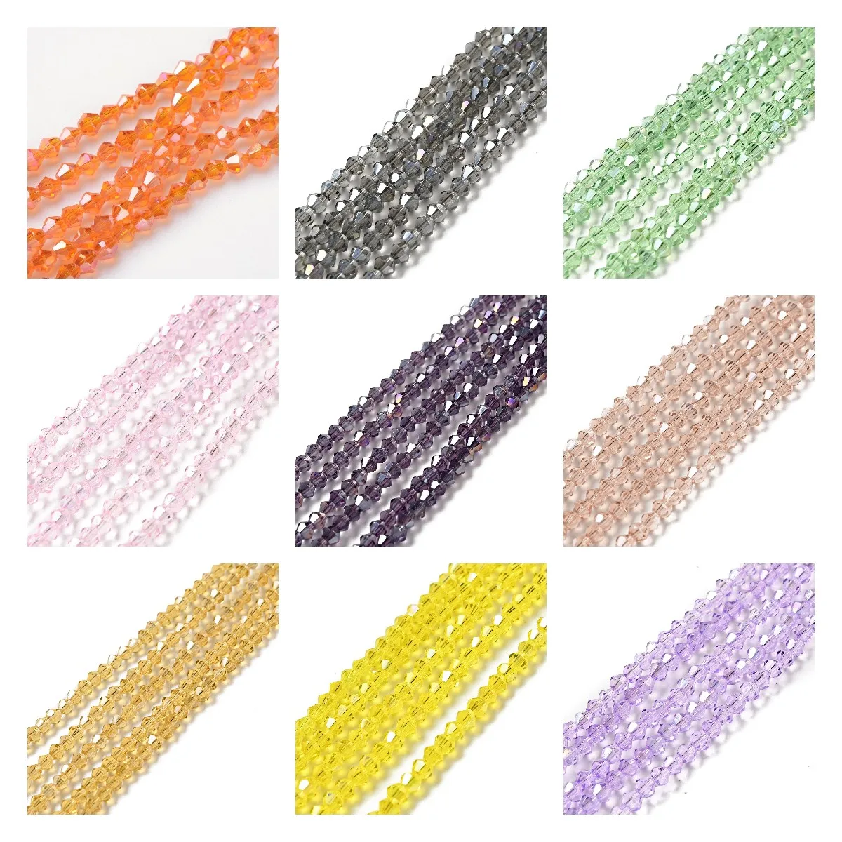 Pandahall 4 мм гальванические стеклянные бусины AB цветные покрытые биконусные разделительные бусины для браслета ожерелья серьги сделай сам для изготовления ювелирных изделий подарок