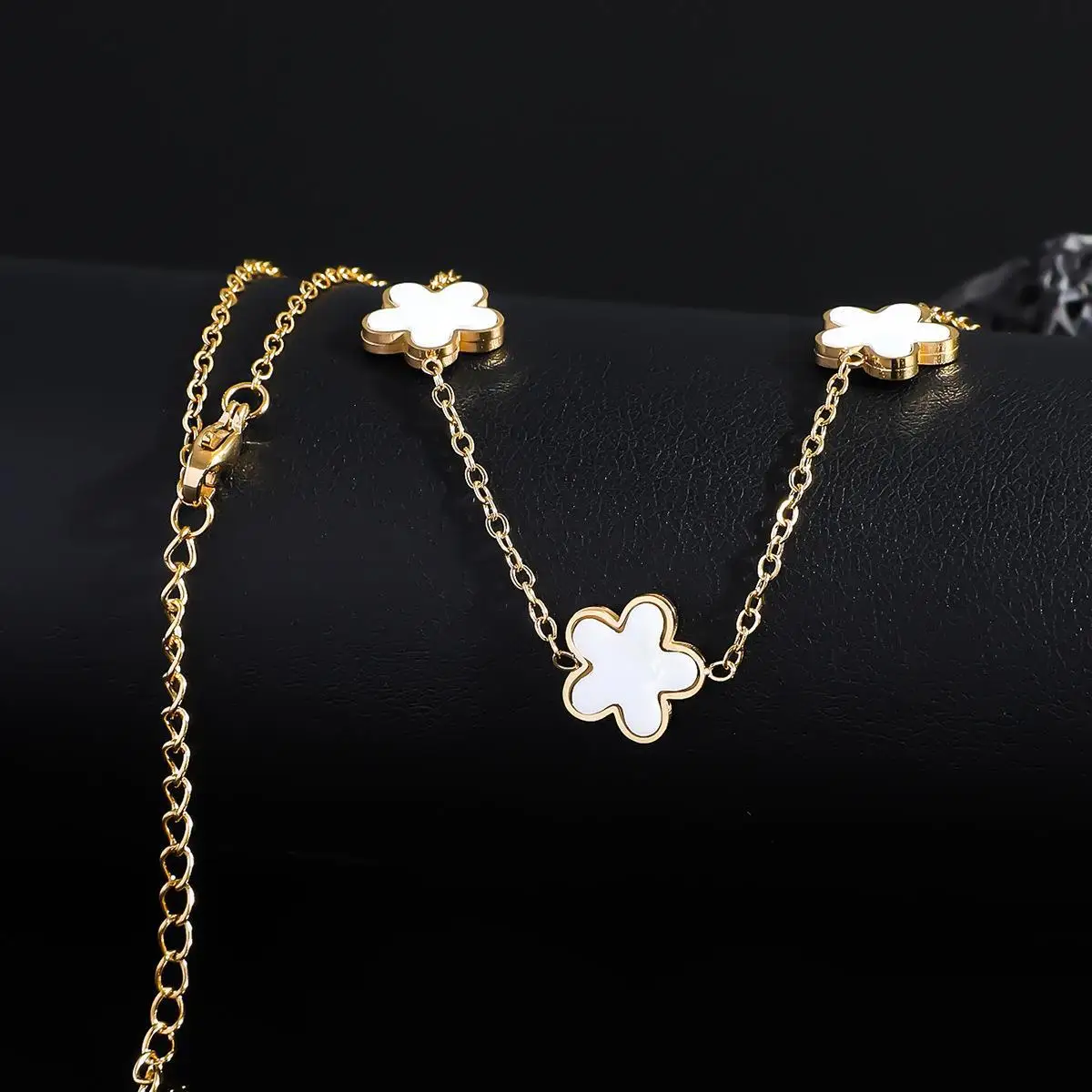 Позолоченный набор ювелирных изделий 18K позолоченное ожерелье из двух ракушек и