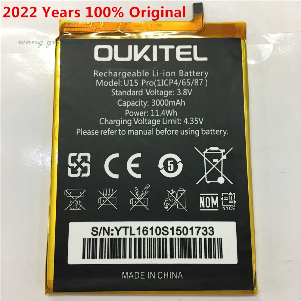 

100% New High Quality Original U15 pro Battery New 5.5inch oukitel u15 pro Mobile Phone Battery 3000mAh with Tracking Number